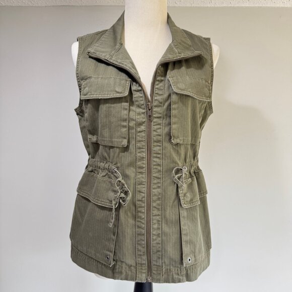 J. CREW Military Style Utility Cargo Vest - Picture 2 of 9